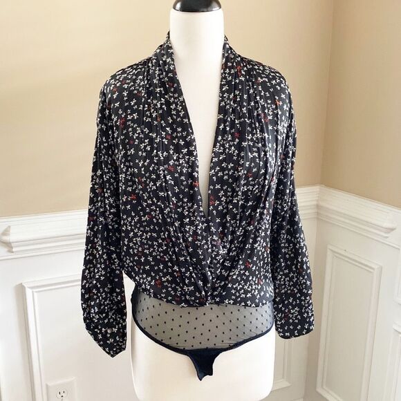 INTIMATALY FREE People Deep Plunge Blouse Bdy Suit - Picture 1 of 5